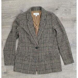 The Drop Wool Women's Plaid Blazer Jacket‎ Size M